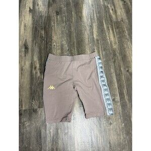 Kappa Women’s 222 Banda Boaster Biker Shorts Size Medium Beige Dk Skin Fit